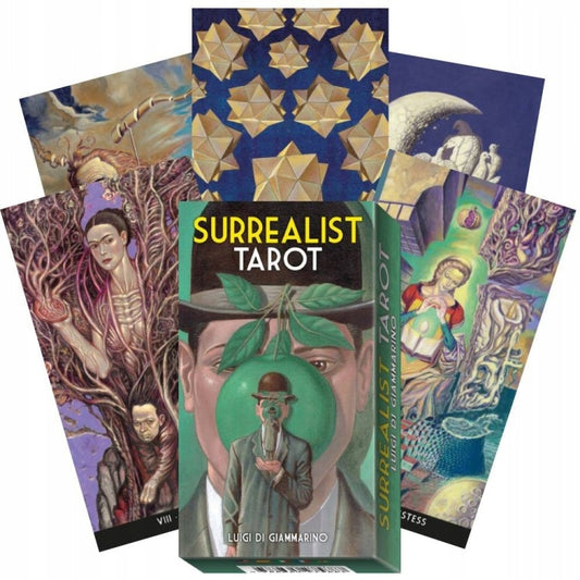 Surrealist Tarot by Luigi Di Giammarino & Massimiliano Filadoro – 78-card deck inspired by surrealist art, featuring dreamlike imagery and symbolic themes.
