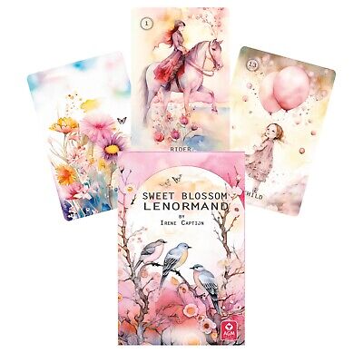 Sweet Blossom Lenormand by Irene Captijn – charming 36-card deck with floral motifs and a gentle, intuitive Lenormand approach.
