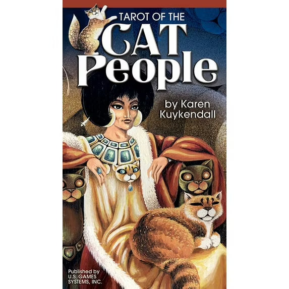 Tarot of the Cat People by Karen Kuykendall – a mystical tarot deck combining feline imagery with fantasy and esoteric themes.
