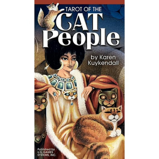 Tarot of the Cat People by Karen Kuykendall – a mystical tarot deck combining feline imagery with fantasy and esoteric themes.
