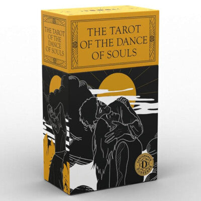 The Tarot of the Dance of Souls by Leïla Rejeb – 93-card deck blending classic tarot and divinatory oracle, featuring bold line art and symbolic imagery.
