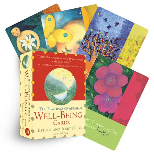The Teachings of Abraham Well‑Being Cards by Esther & Jerry Hicks – a 44‑card deck offering guidance for emotional wellness and vibrational alignment.

