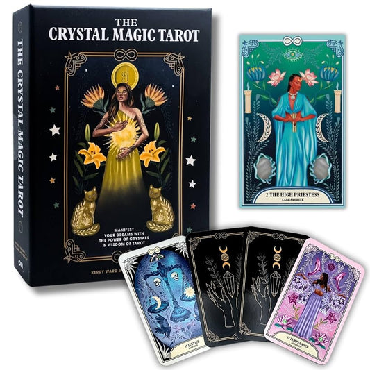 The Crystal Magic Tarot by Kerry Ward & Clare Gregory – a 78‑card manifesting tarot deck paired with crystals to empower intention.
