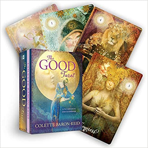 The Good Tarot by Colette Baron-Reid – a bright, uplifting tarot deck promoting clarity, joy, and positive guidance.
