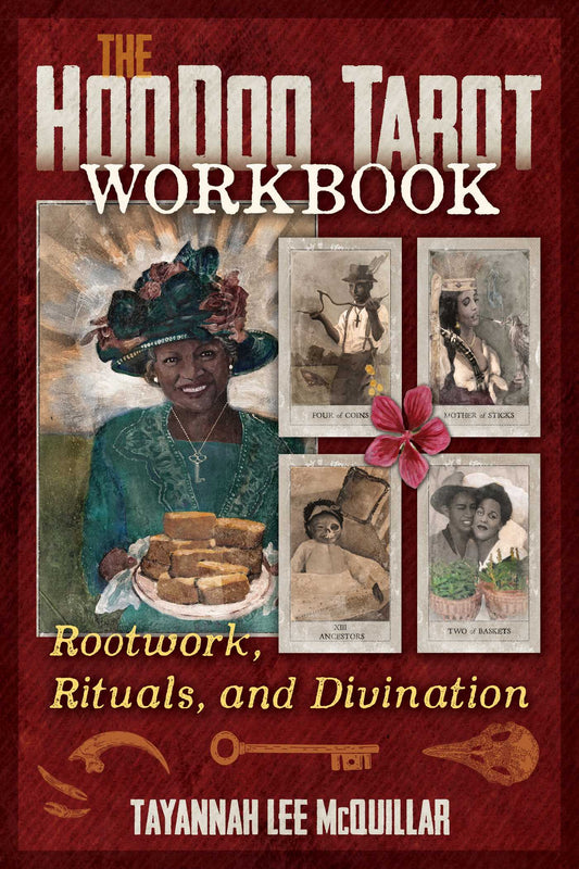 The Hoodoo Tarot Workbook by Tayannah Lee McQuillar – advanced rituals, spreads, and botanical insights for Hoodoo Tarot practitioners.
