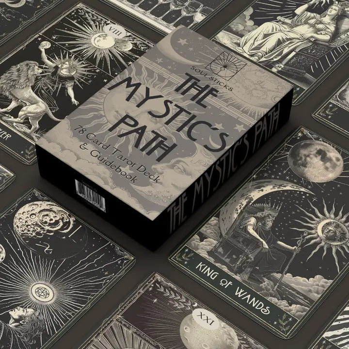 The Mystic’s Path Tarot Deck – mystical tarot deck designed to guide seekers on their spiritual journey with symbolic art.
