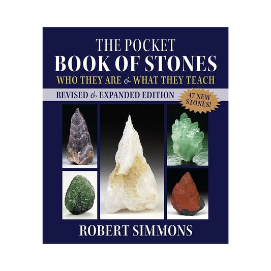 The Pocket Book of Stones by Robert Simmons – A compact, full-color reference guide to 390 crystals, gems, and minerals, detailing their spiritual, emotional, and healing qualities.
