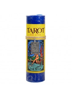 The Star Tarot Scented Candle with Charm – luminous candle inspired by the Star tarot card, symbolizing hope, guidance, and renewal.
