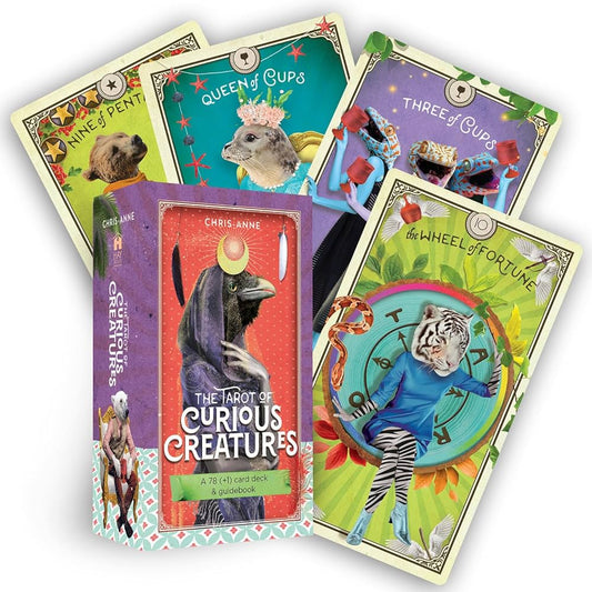 The Tarot of Curious Creatures by Chris-Anne – quirky animal tarot deck for creative guidance and playful insight.
