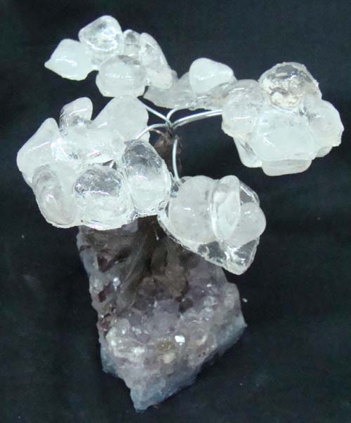 Clear Quartz With Amethyst Base Crystal Gem Tree