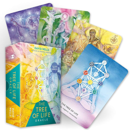 "The Tree of Life Oracle by David Wells – a mystical oracle deck inspired by the Kabbalistic Tree of Life for spiritual insight."
