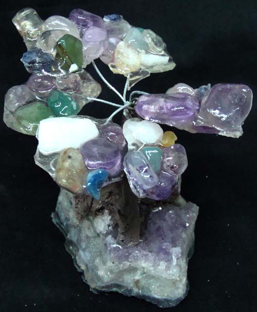 Multi Stones With Amethyst Base Crystal Gem Tree