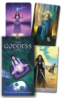 Triple Goddess Tarot by Lo Scarabeo – a mystical deck celebrating the goddess in her maiden, mother, and crone aspects.
