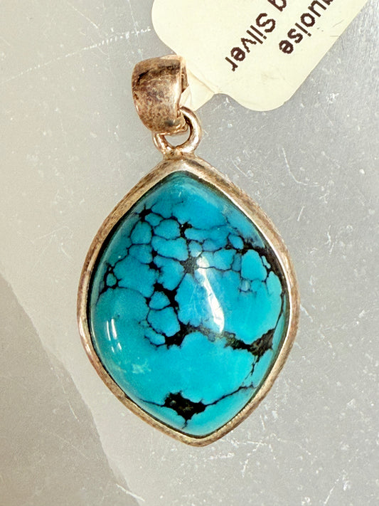 Turquoise Sterling Silver Pendant – timeless crystal jewelry for protection, communication, and emotional balance.
