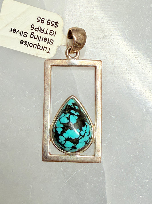 Turquoise Sterling Silver Pendant – classic crystal jewelry for protection, healing, and communication clarity.
