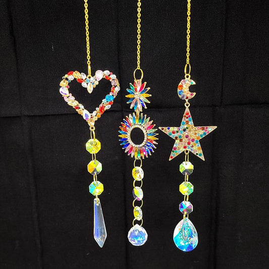 Suncatcher Gems Colored Crystals (12" - 24") - Choose