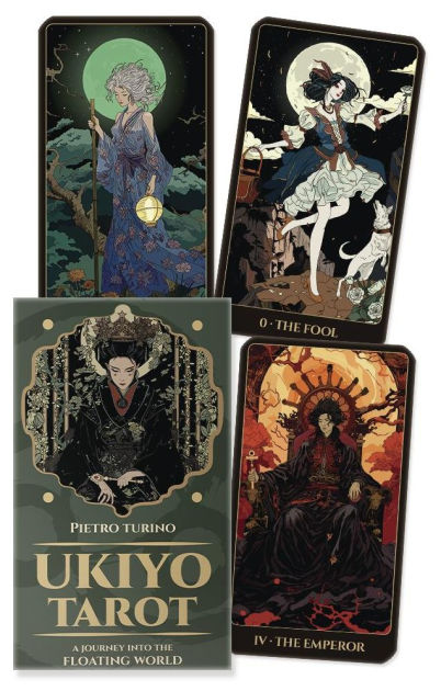 Ukiyo Tarot by Pietro Turini featuring elegant Japanese-inspired art for spiritual guidance and insight.
