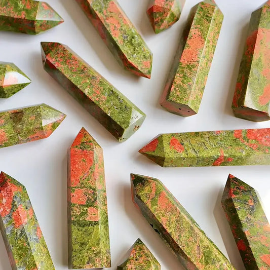 Unakite Jasper Obelisk 5" - South Africa