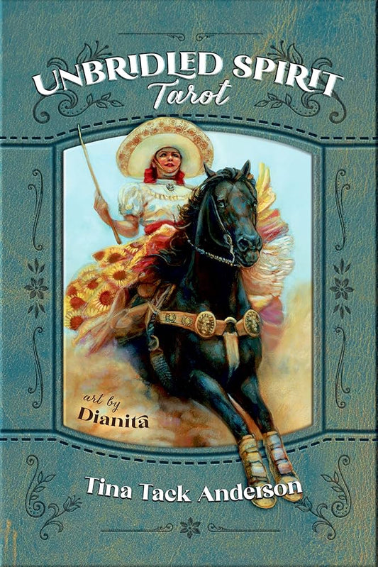 Unbridled Spirit Tarot by Tina Tack Anderson – a 78-card deck celebrating the spiritual bond between horses and humanity.
