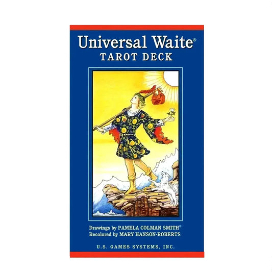 Universal Waite Pocket Tarot Deck by Mary Hanson-Roberts – a compact, recolored classic tarot deck ideal for travel and beginners.
