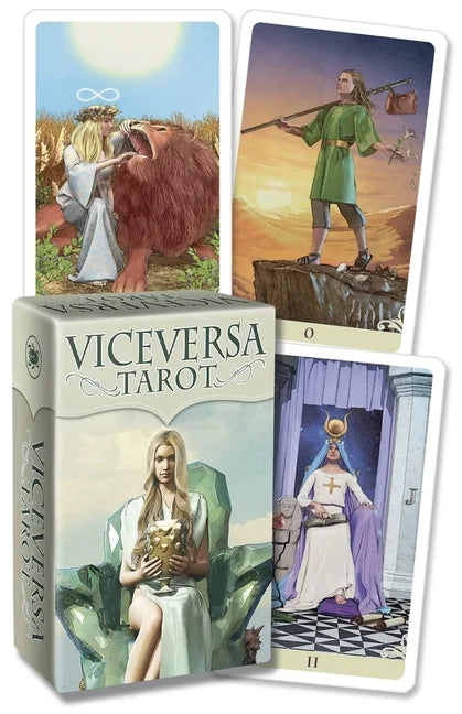 Vice Versa Tarot by Massimiliano Filadoro & Davide Corsi – innovative tarot deck featuring double-sided cards, revealing dual perspectives and deeper insights.

