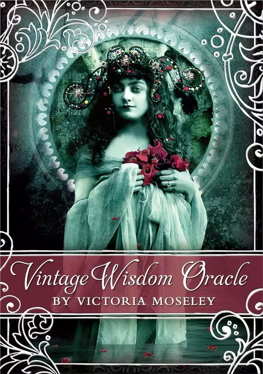 Vintage Wisdom Oracle by Victoria Moseley – a charming 44-card deck with nostalgic artwork for intuitive guidance.
