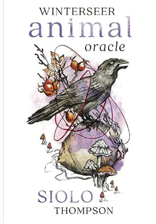 Winterseer Animal Oracle by Siolo Thompson – 56-card deck featuring watercolor illustrations of northern creatures, blending Celtic and Norse mythology for intuitive guidance.
