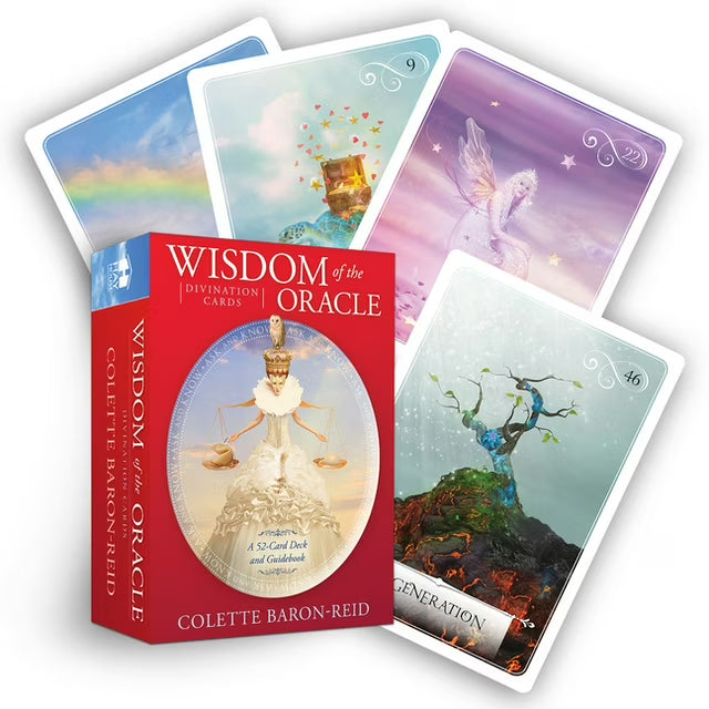 Wisdom of the Oracle Divination Cards by Colette Baron‑Reid – a 44‑card deck offering deep intuitive guidance, spiritual insight, and clarity.
