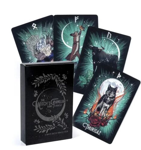 The Witch's Familiar Runic Oracle by Athene Noctua – 24-card pocket oracle deck blending Nordic runes with animal spirit guides.
