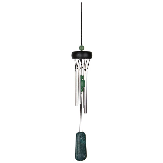 Woodstock Chimes Jade Precious Stone Crystal Wind Chimes – soothing wind chime with jade crystals for harmony, luck, and protection.
