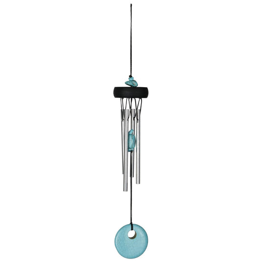 Woodstock Chimes Turquoise Crystal Wind Chimes – elegant wind chime with turquoise accents for peace, balance, and calming energy.
