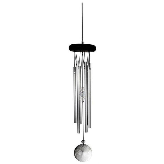 Woodstock Crystal Meditation Chime – clear, soothing tones with crystal accents for mindfulness, focus, and spiritual balance.
