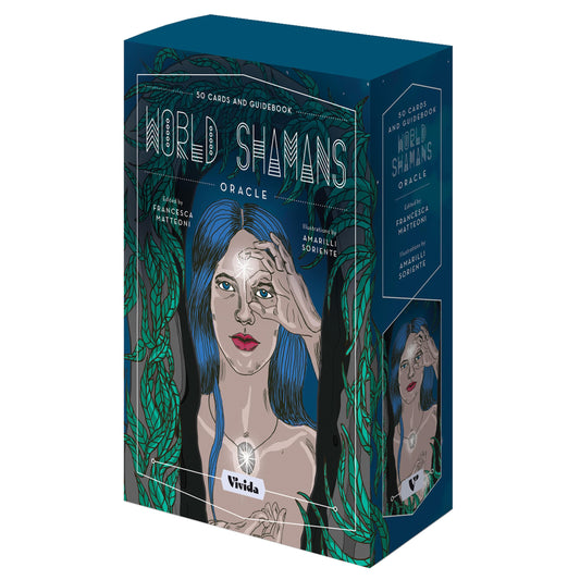 World Shamans Oracle by Francesca Matteoni & Amarilli Soriente – a 50-card oracle deck depicting real shamans, sacred plants, and the places that inspire them, accompanied by a full-color guidebook for spiritual reflection.
