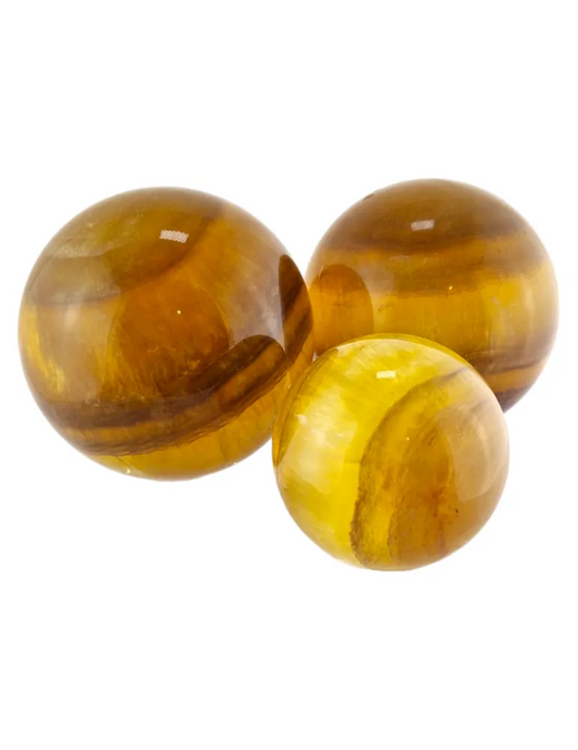 Yellow Fluorite Sphere 50-65mm