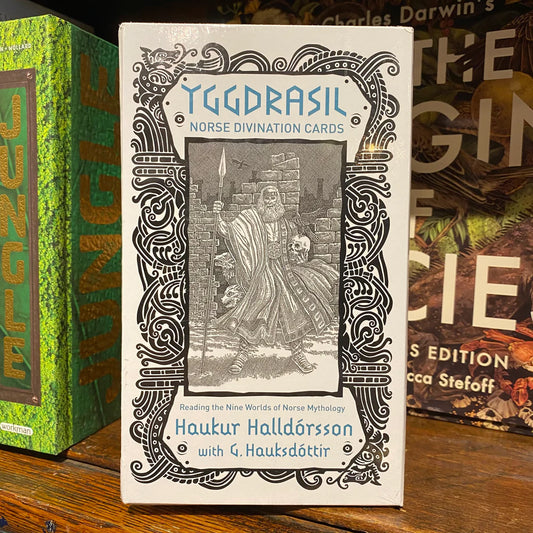 Yggdrasil: Norse Divination Cards by Haukur Halldórsson – an 81-card oracle deck based on Norse mythology and Viking spiritual symbols.
