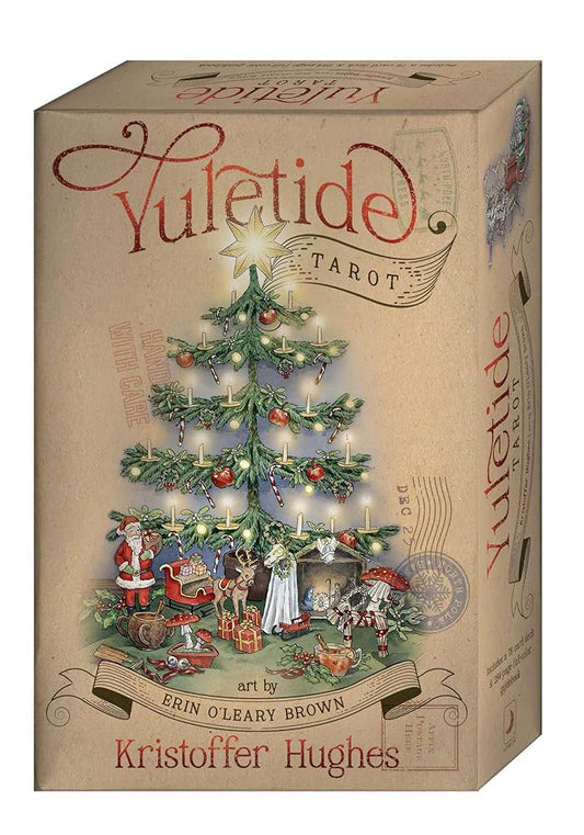 Yuletide Tarot by Kristoffer Hughes & Erin O'Leary Brown – a festive tarot deck celebrating winter holidays with vibrant seasonal imagery.