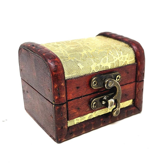 Antique Wooden Chest Storage Box Rosewood Color - Design C